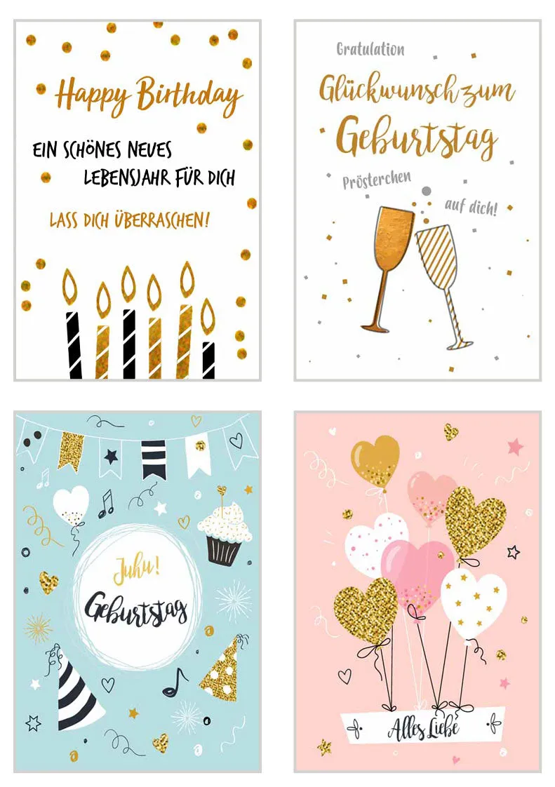Edition Seidel Premium 20199 verjaardagskaarten 12 stuks