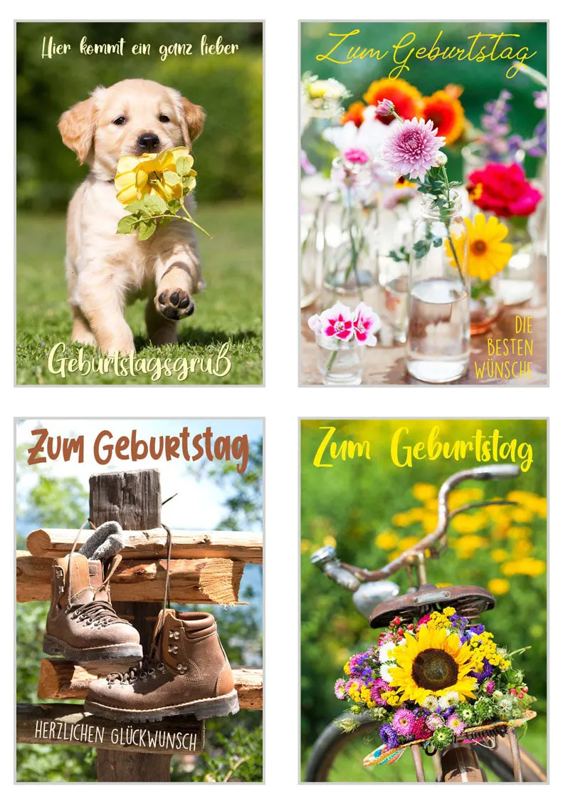 Edition Seidel 20839 verjaardagskaarten 20 stuks met spreuk
