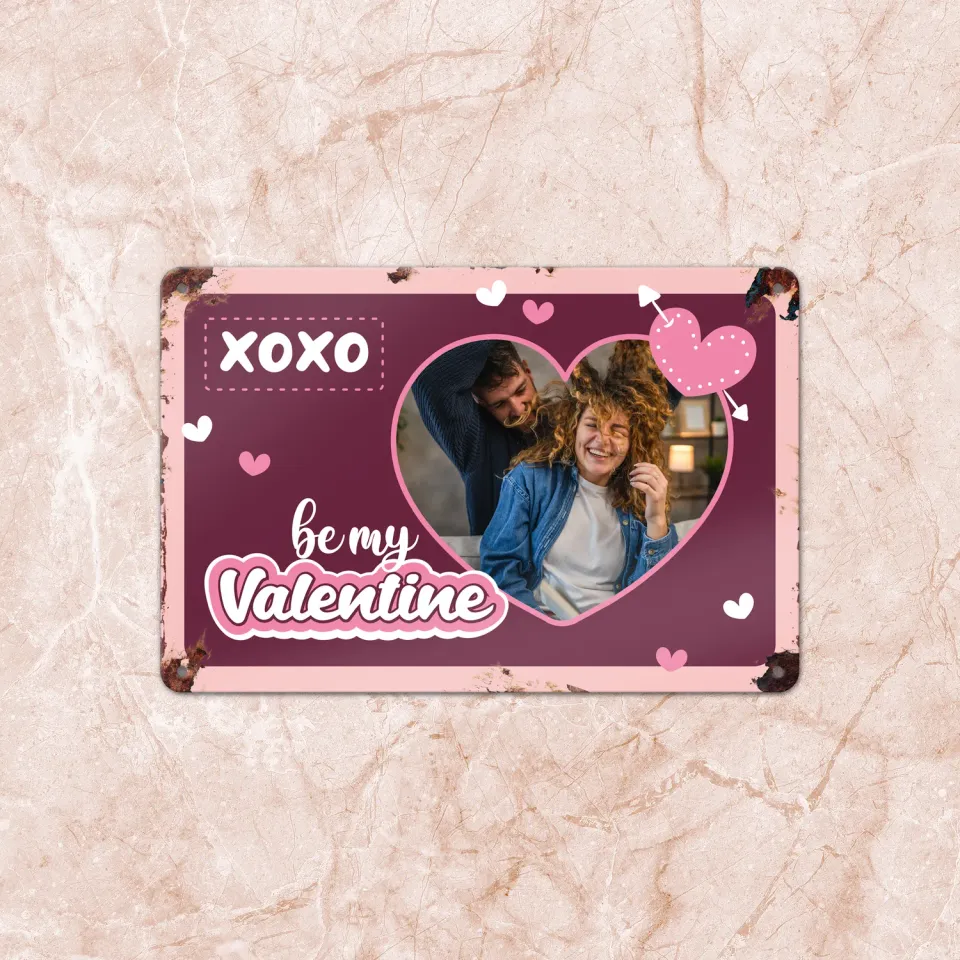 Gozi Valentijn metalen bord 30x20cm persoonlijk