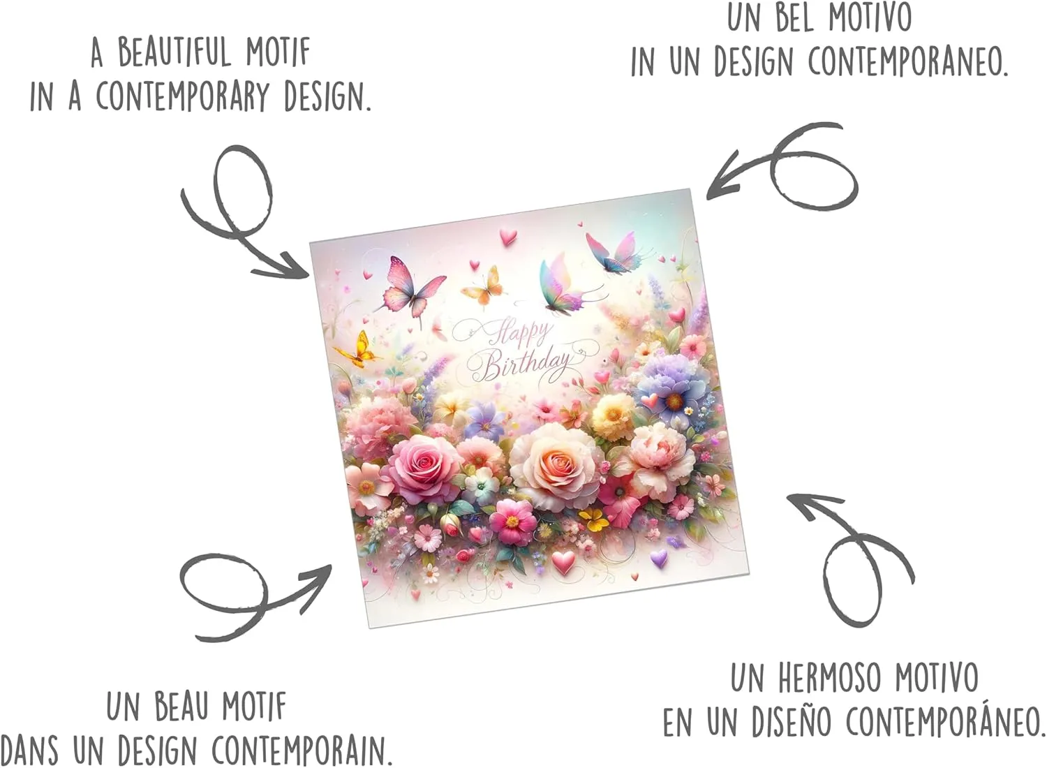 Edition Seidel Premium verjaardagskaart GQ270 SW024 bloemen met envelop