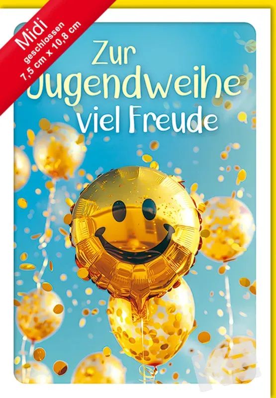 Kurt Eulzer 45-1775 midi wenskaart jeugdwijding confetti enkel