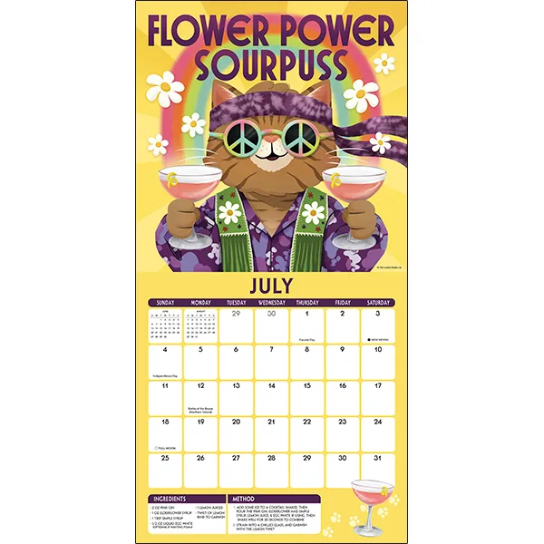 Sellers Publishing Kitty Cocktails 2027 wandkalender katten