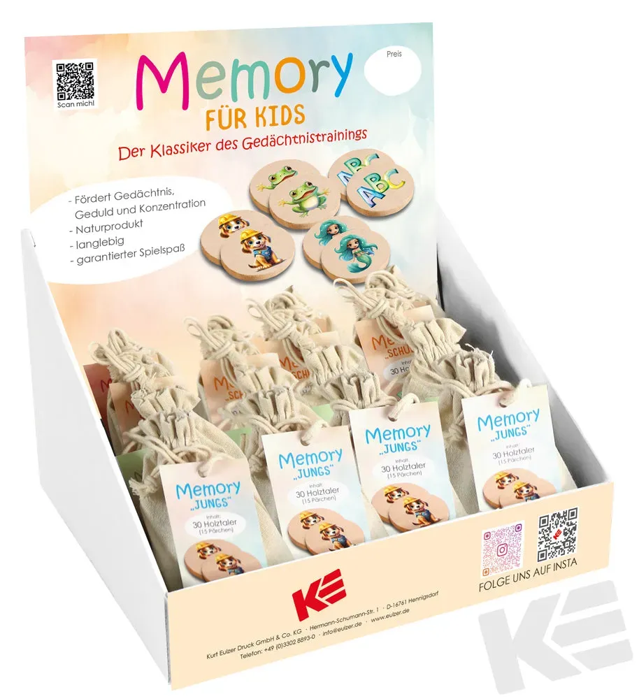 Kurt Eulzer 01-0400 memoryspel hout display 30 stuks