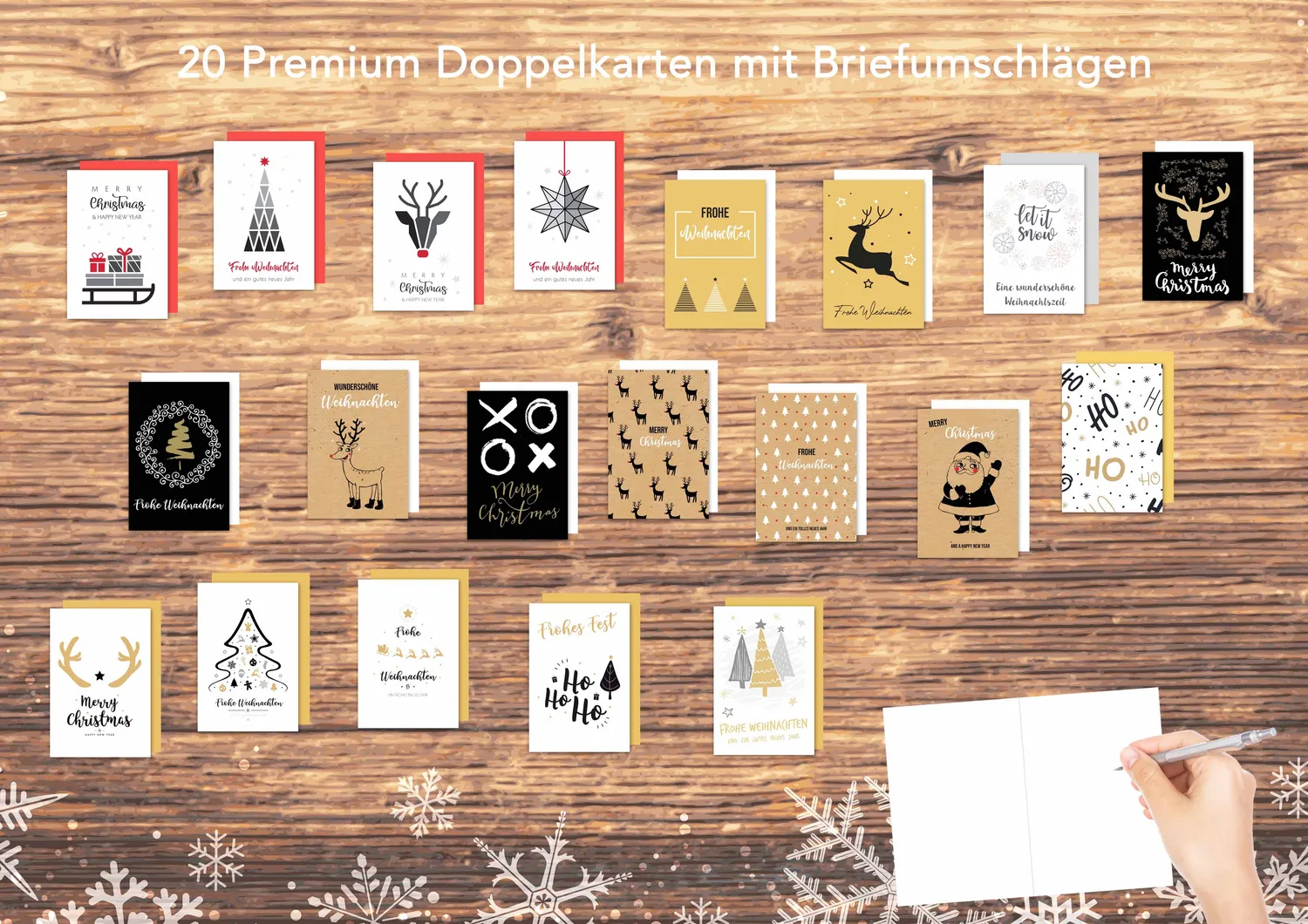 Edition Seidel 20679 kerstkaarten set 20 stuks met envelop
