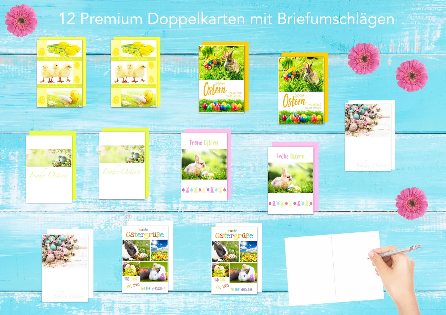 Edition Seidel 20529 paaskaarten set 12 met envelop