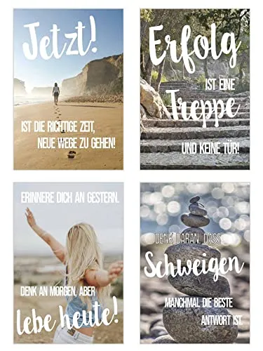 Edition Seidel Leben Momente postkaarten 40 stuks spreuken