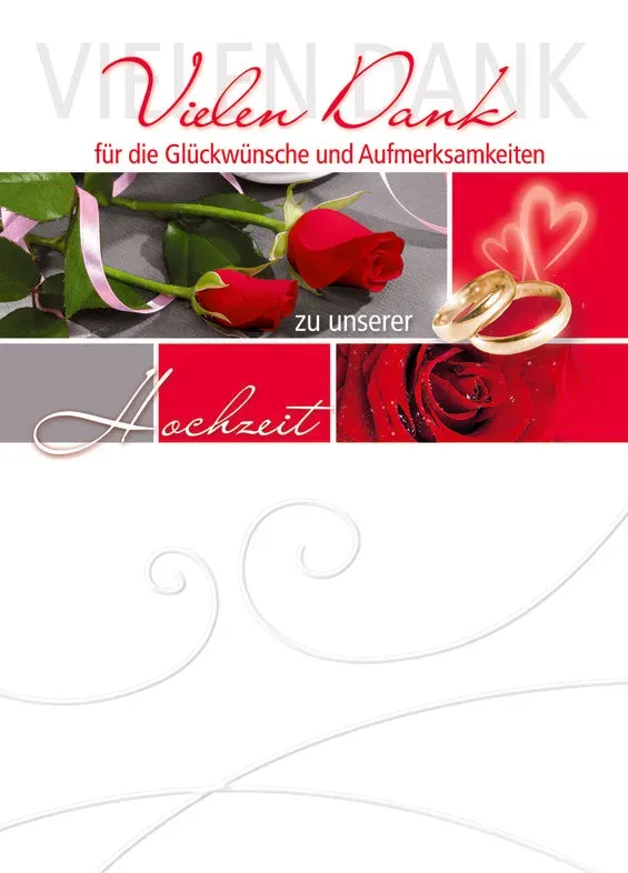 Kurt Eulzer 91-3753 trouwkaarten rozen ringen – 5 stuks