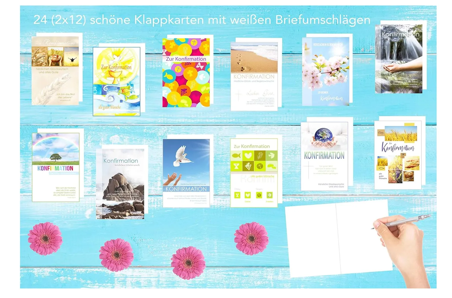 Edition Seidel 20174 belijdeniskaarten set 24 stuks met envelop