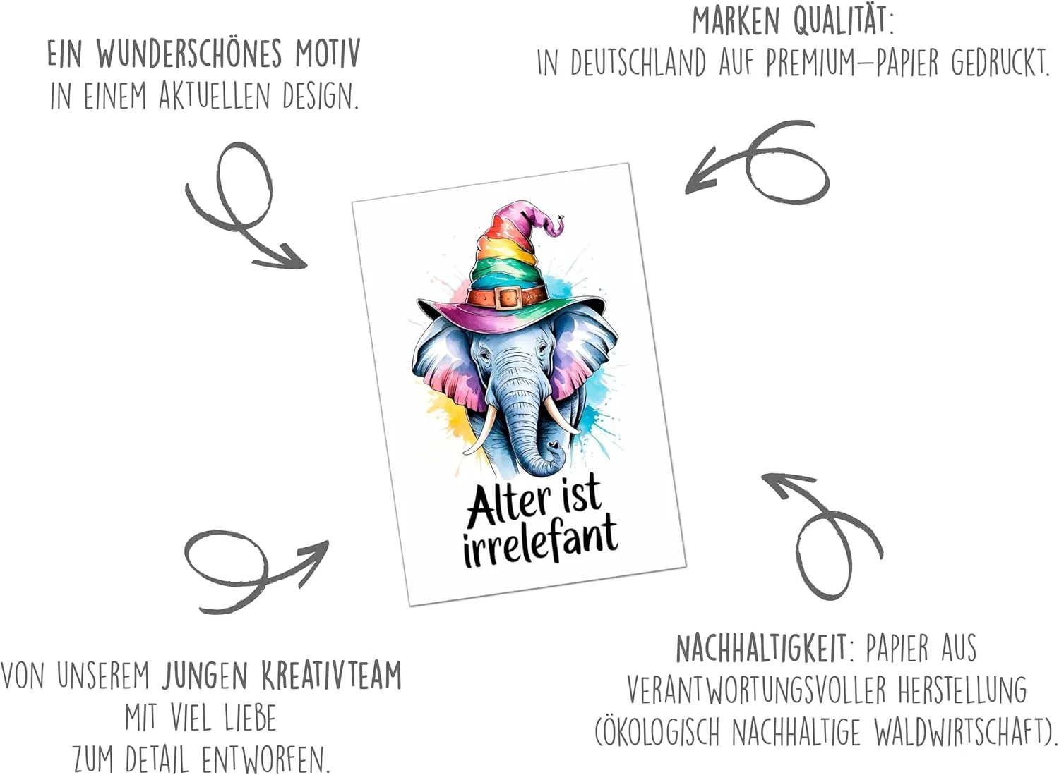Edition Seidel G3711 SW025 verjaardagskaart olifant humor