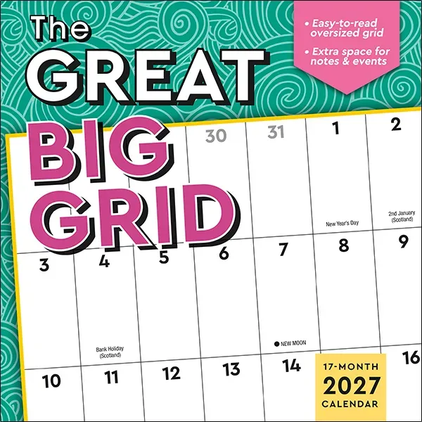 Sellers Publishing The Great Big Grid 2027 wandplanner 17 maanden