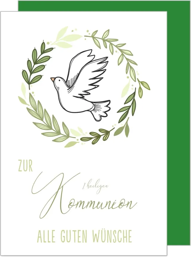 Edition Seidel KO280 communiekaart duif met envelop