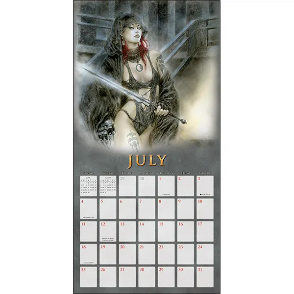 Sellers Publishing Royo 2027 wandkalender fantasy vrouwen