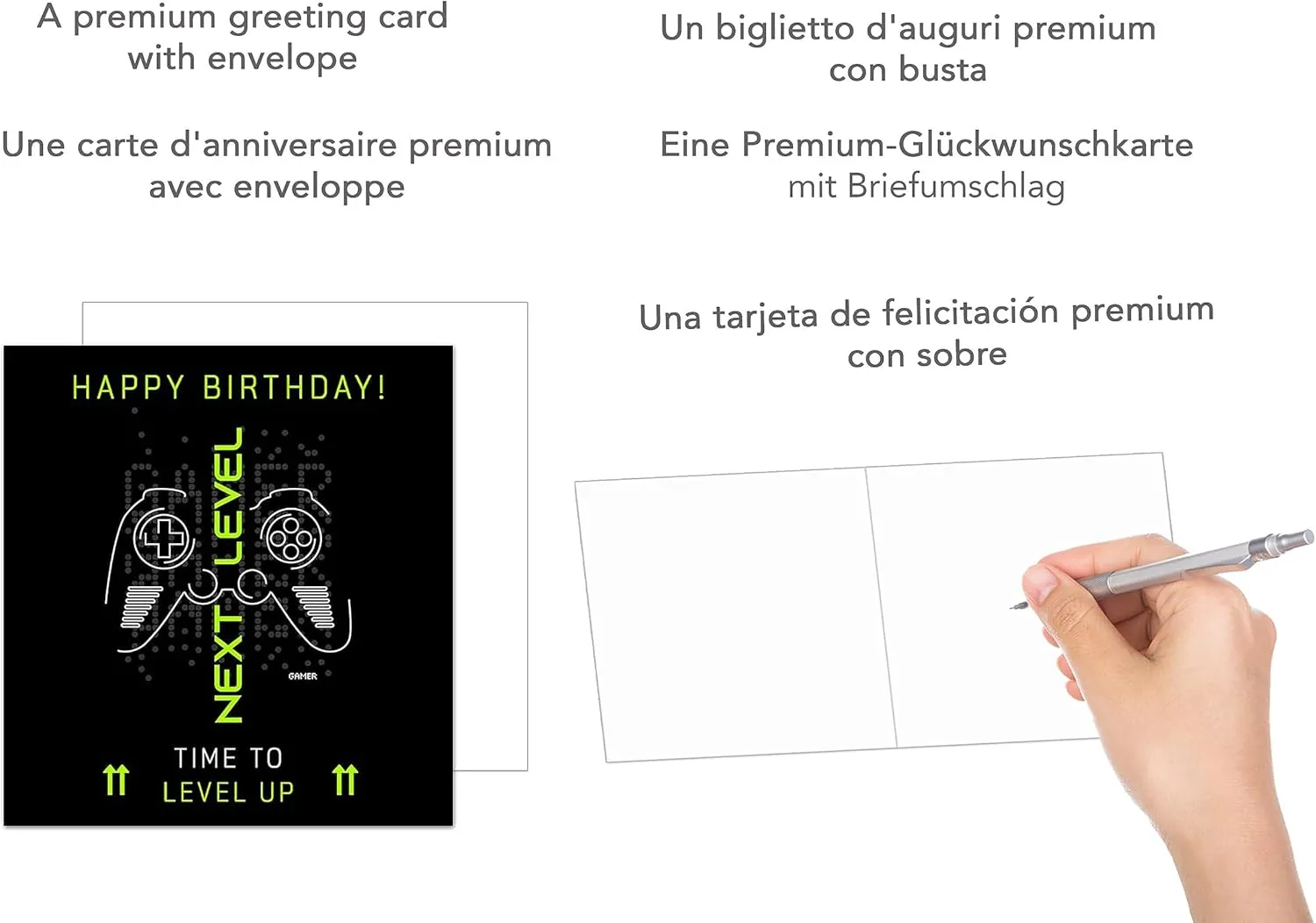 Edition Seidel Premium verjaardagskaart gamer GQ142 met envelop