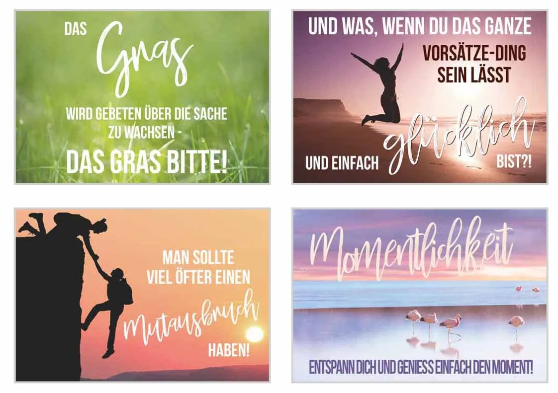 Edition Seidel 20039 ansichtkaarten set 25 motivatie spreuk