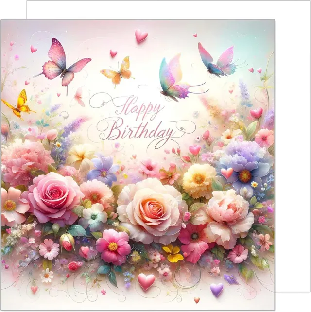 Edition Seidel Premium verjaardagskaart GQ270 SW024 bloemen met envelop