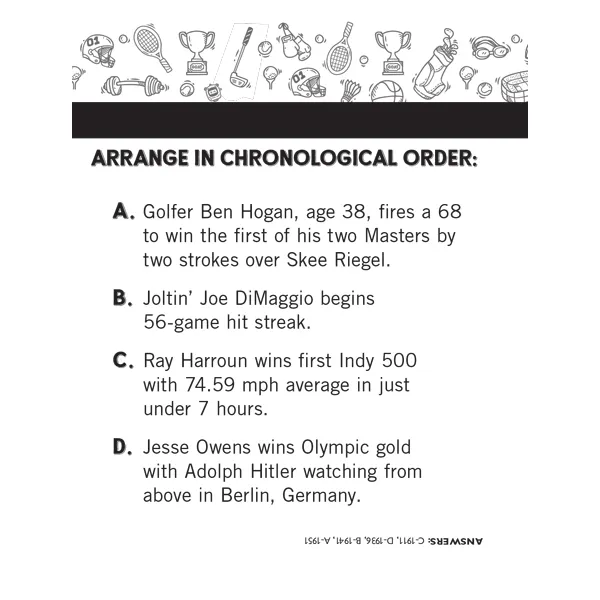 Sellers Publishing G.O.A.T. Sports Trivia Challenge quizboek