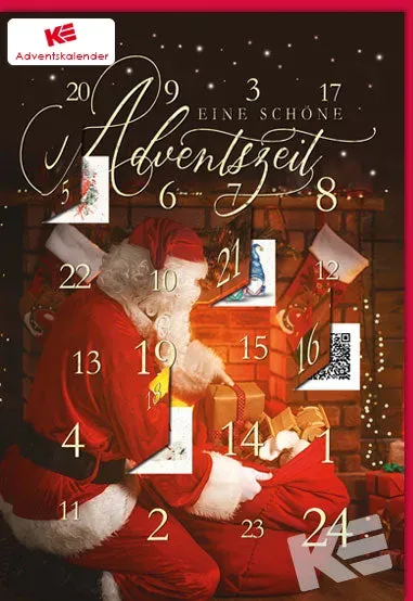 Kurt Eulzer 21-1066 adventskalender kaart kerstman