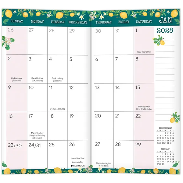 Sellers Publishing Lemon Bliss 2027 zakagenda pocket