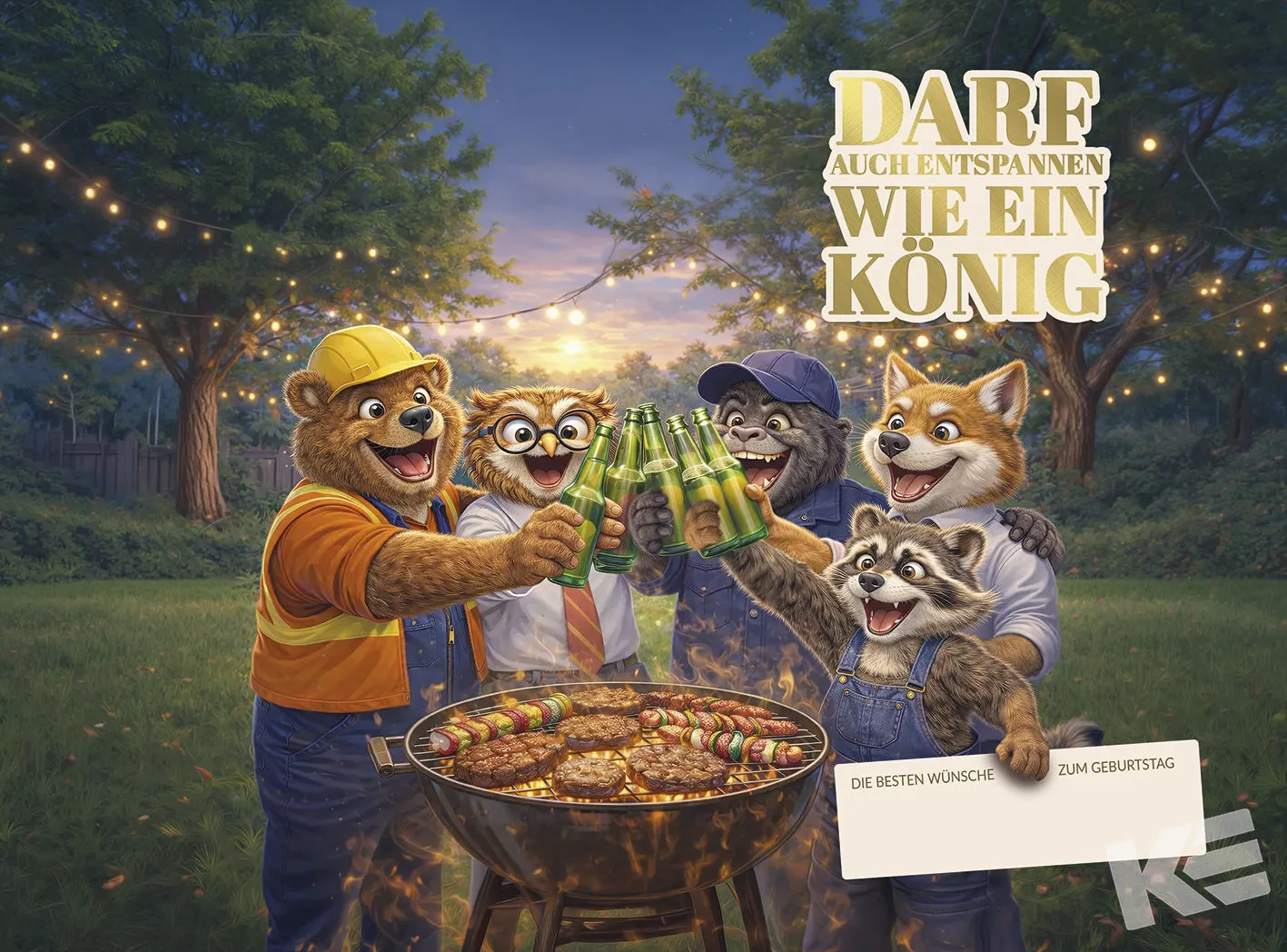 Kurt Eulzer 51-1697 Verjaardagskaart Dieren Humor