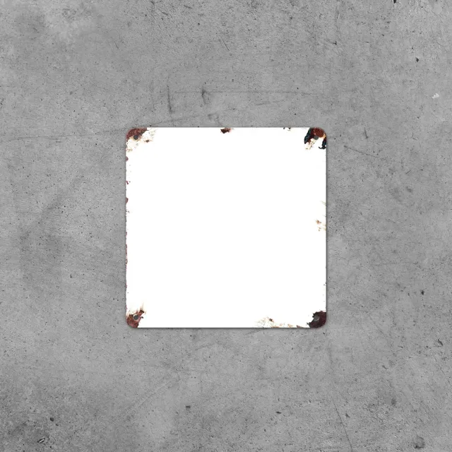 Gozi Roest Standaard metalen bord 20x20cm foto