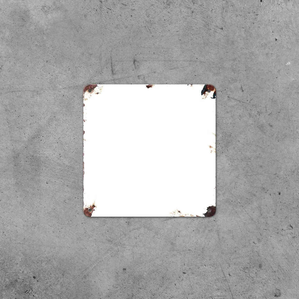 Gozi Roest Standaard metalen bord 20x20cm foto