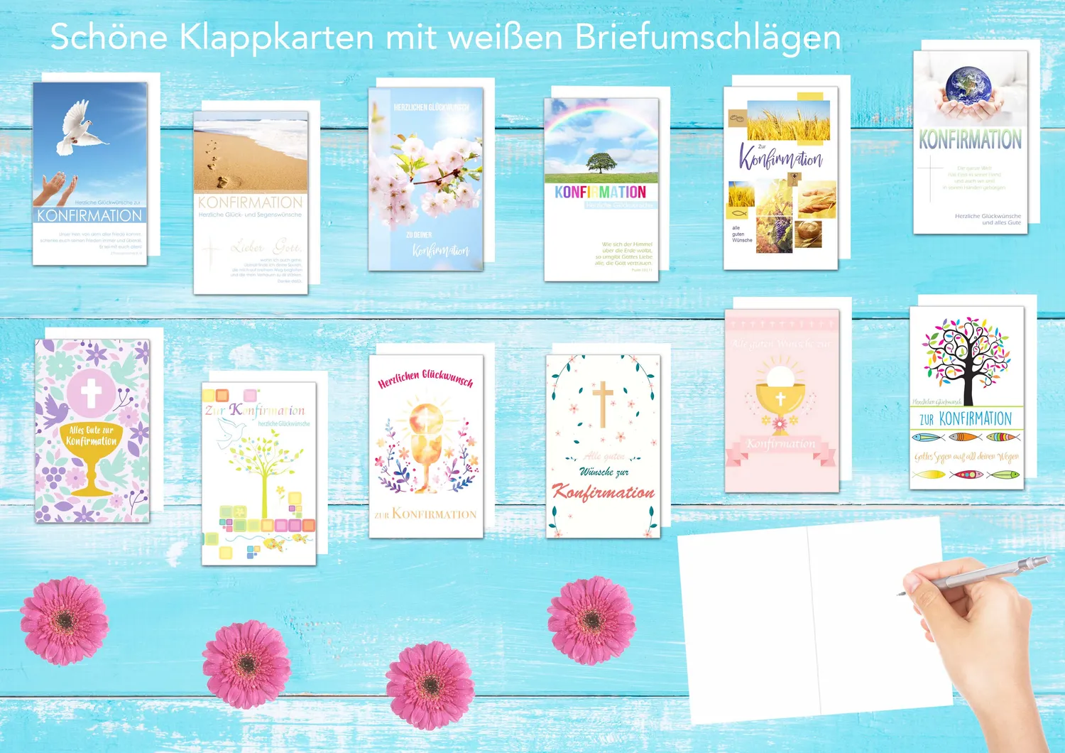 Edition Seidel 20511 confirmatiekaarten set 12 met envelop