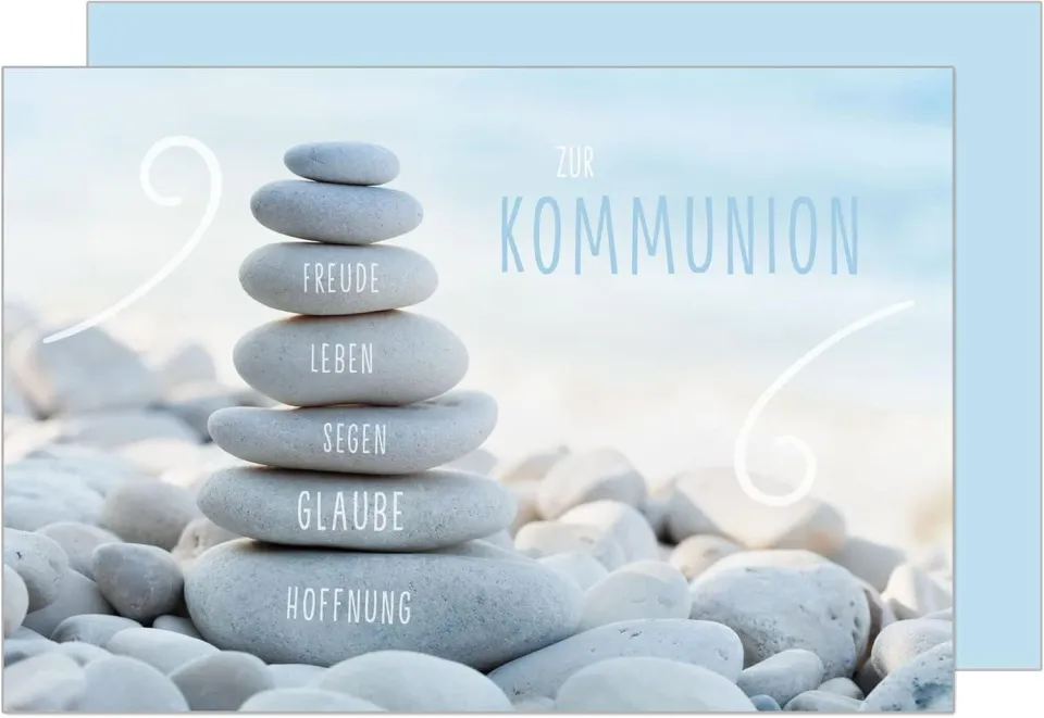 Edition Seidel Premium communiekaart KO287 SW023 strand met envelop