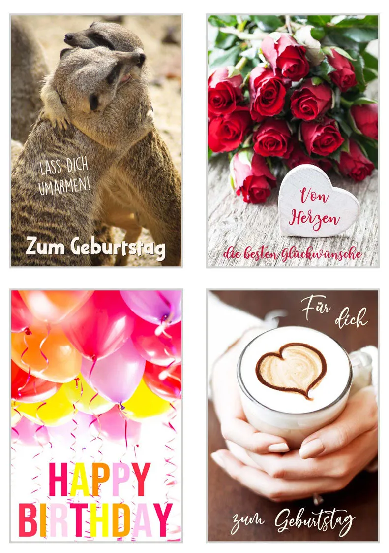 Edition Seidel 20839 verjaardagskaarten 20 stuks met spreuk