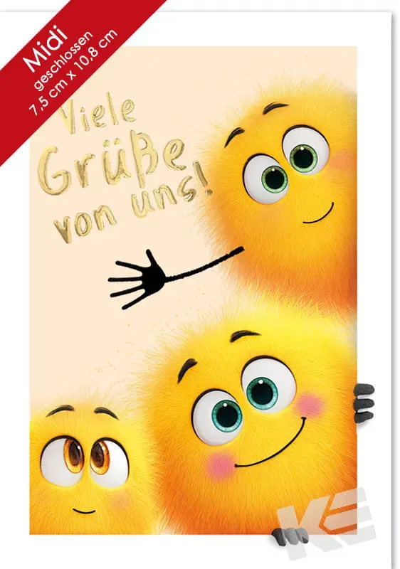Kurt Eulzer 45-4115 wenskaart smileys met folie
