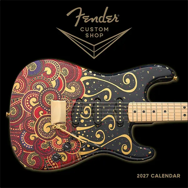 Fender Custom Shop Guitar 2027 wandkalender gitaren