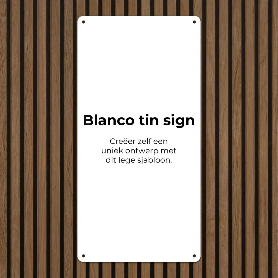 Gozi Metalen bord Blanco bord 20x40cm zelf ontwerpen
