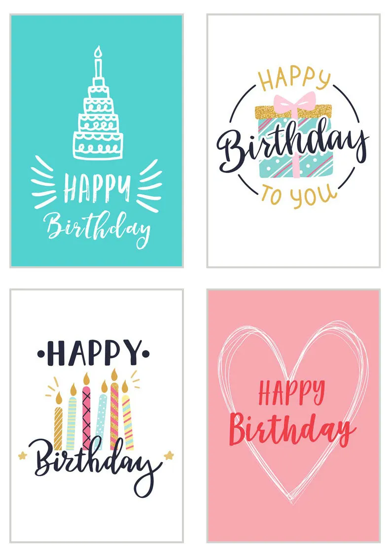 Edition Seidel Premium verjaardagskaarten set 12 met envelop