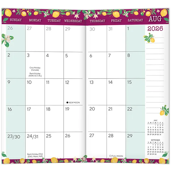 Sellers Publishing Lemon Bliss 2027 zakagenda pocket