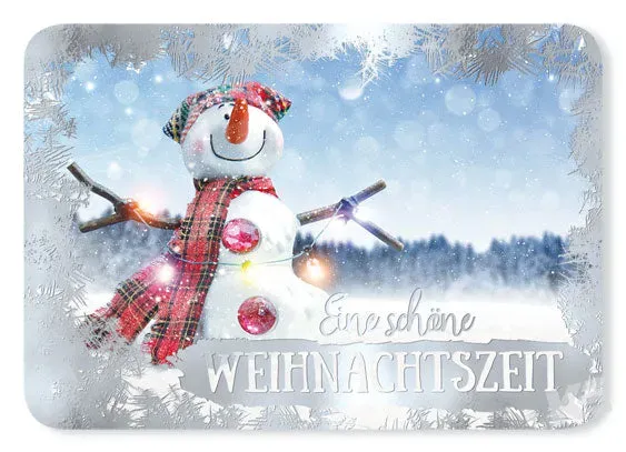 Kurt Eulzer 20-1431 kerst-ansichtkaarten sneeuwman 10 stuks