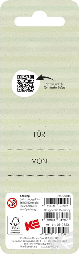 Kurt Eulzer 01-0853 sleutelhanger hout LOS GEHT’S 65 mm