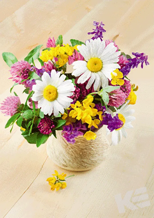 Kurt Eulzer 30-2363 wenskaart bonte boeket set 10 stuks