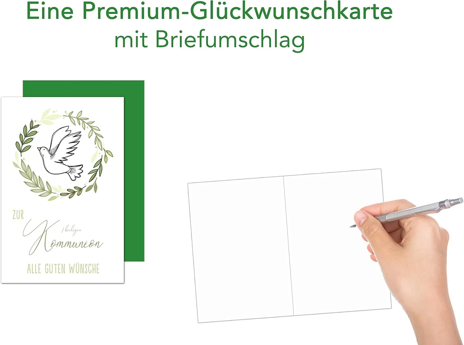 Edition Seidel KO280 communiekaart duif met envelop