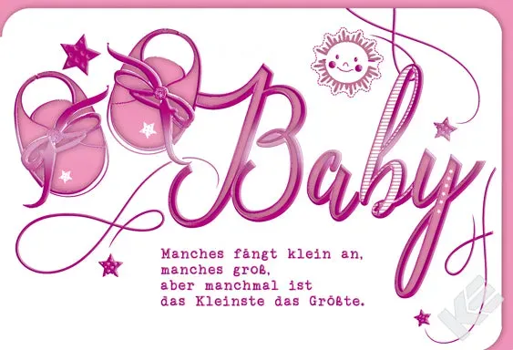 Kurt Eulzer 31-1235 geboortekaart meisje babyschoentjes laser
