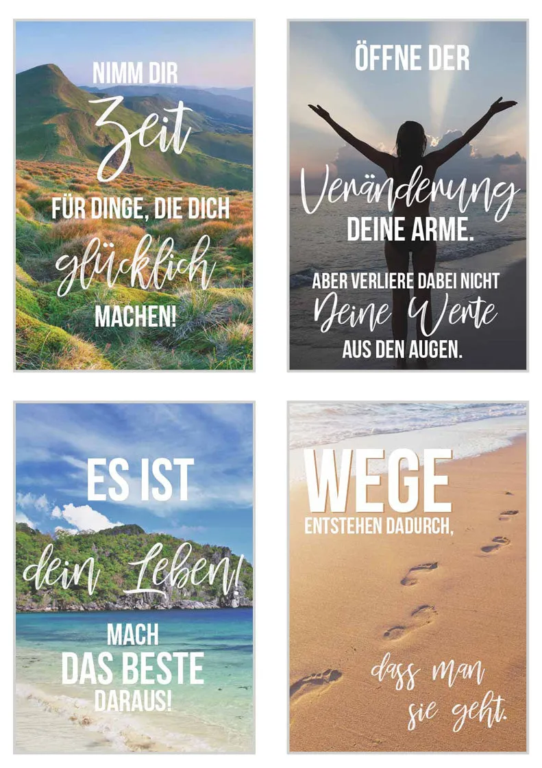Edition Seidel Leben & Momente 20011 postkaarten set 12 spreuken