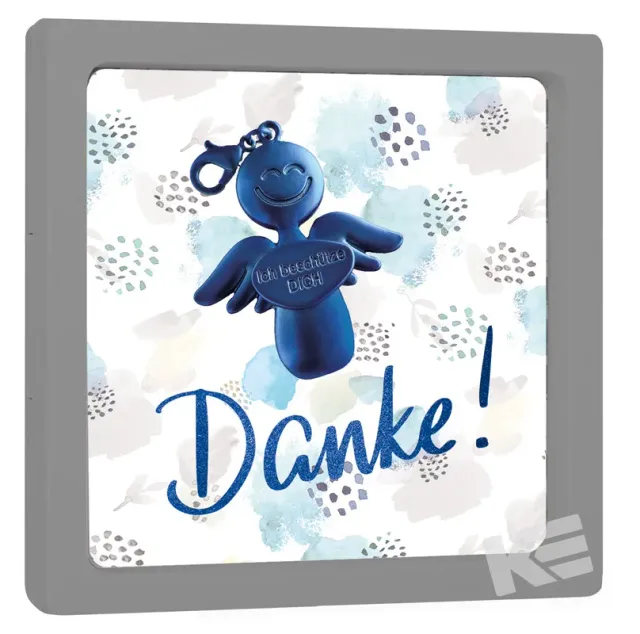 Kurt Eulzer 01-0235 decoratielijstje engel blauw bedankt 2 stuks