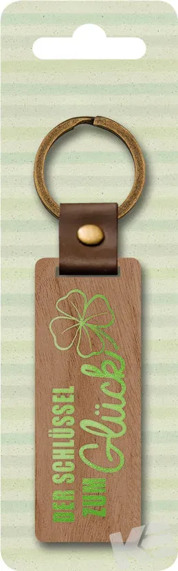 Kurt Eulzer 01-0853 sleutelhanger hout LOS GEHT’S 65 mm