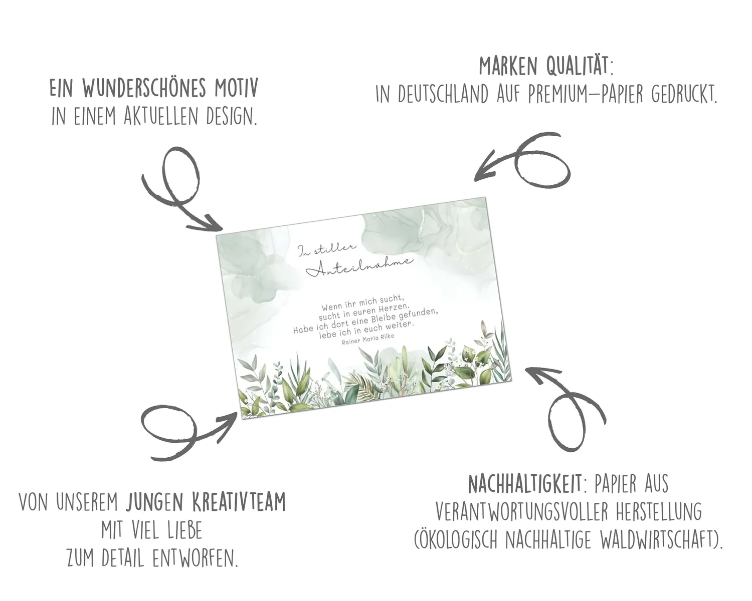 Edition Seidel T1153 rouwkaart met envelop bloemen
