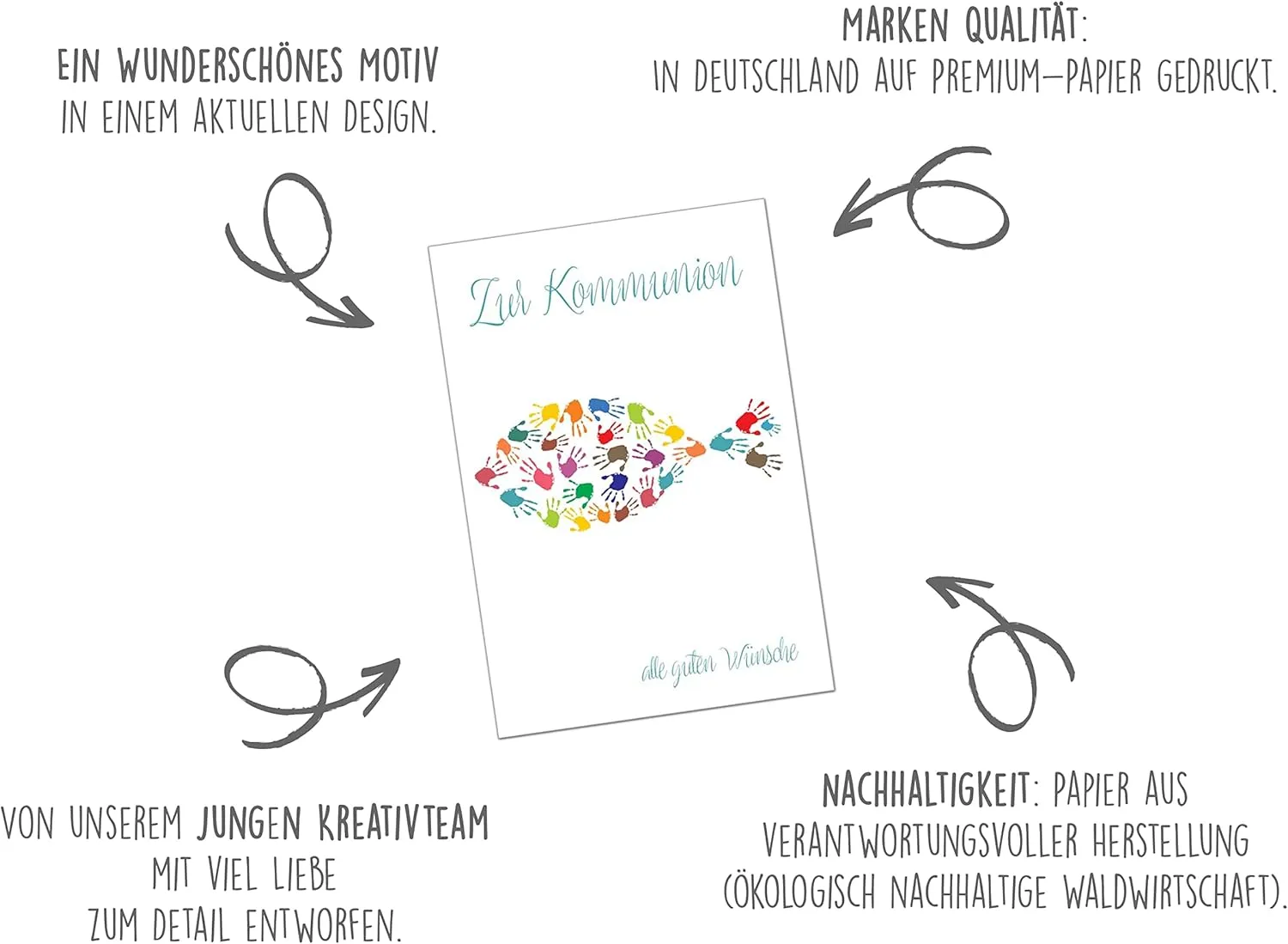 Edition Seidel KO251 SW022 communiekaart design 2 met envelop