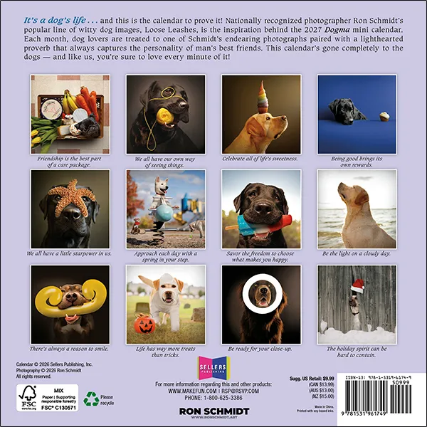 Sellers Publishing Dogma 2027 mini kalender honden