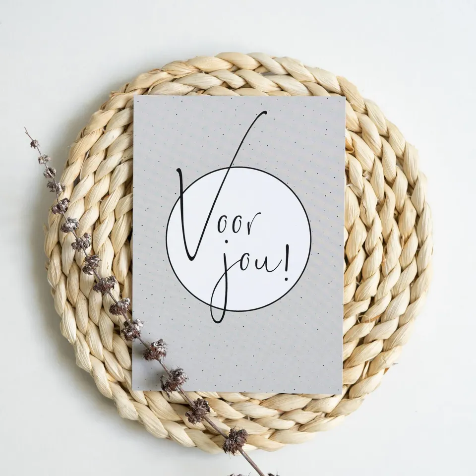 moodz design Voor jou kaart A6 attentie