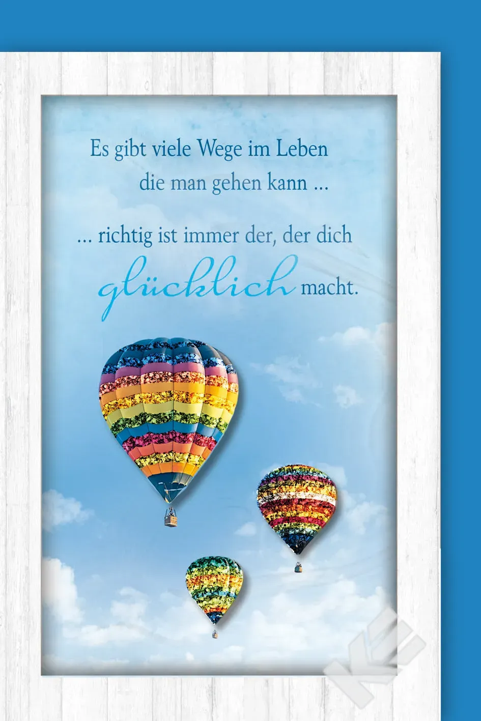Kurt Eulzer 41-1323 3D kaart heteluchtballon met lijst