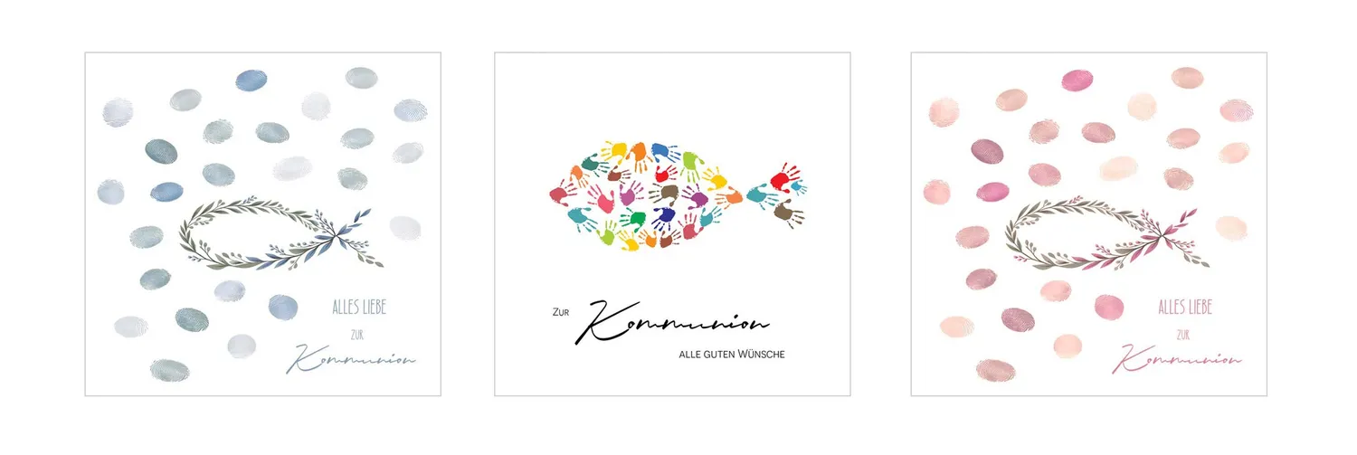 Edition Seidel Premium 33006 communiekaarten vierkant set 9 met envelop