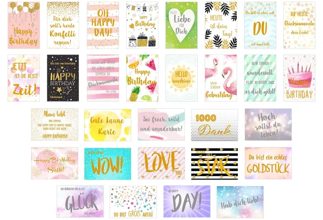 Edition Seidel 20233 spreukenkaarten set 30 stuks