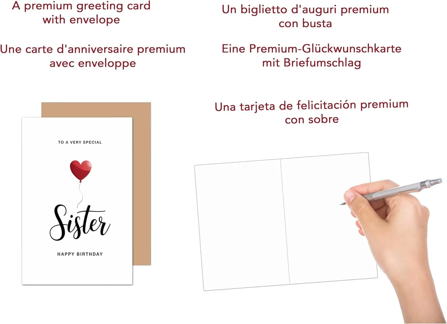 Edition Seidel Premium verjaardagskaart G3772 vrouw met envelop