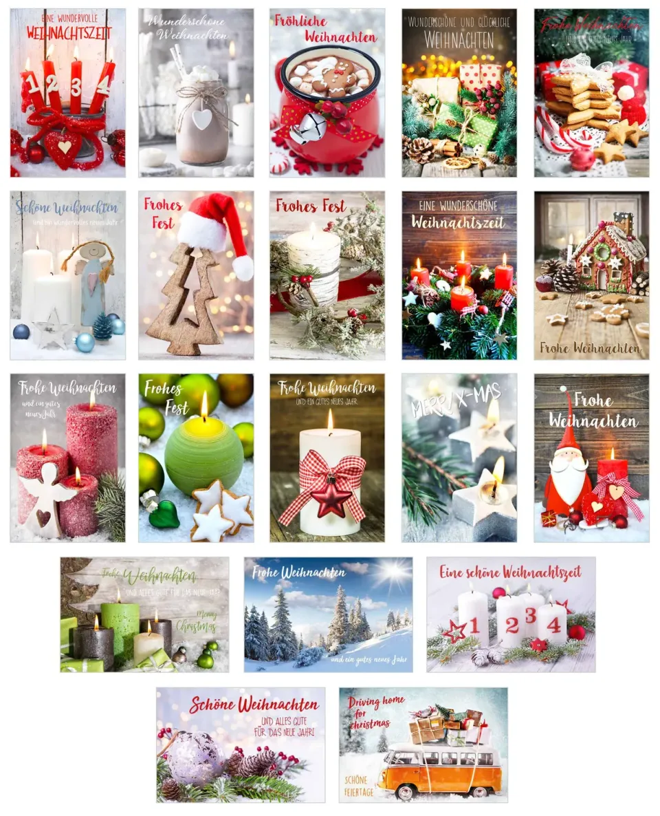 Edition Seidel 20681 kerstkaarten met envelop 20 stuks